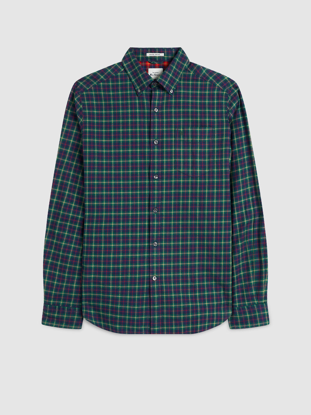 Camisas Ben Sherman House Tartan Twill Verde | CXDVOQS-03