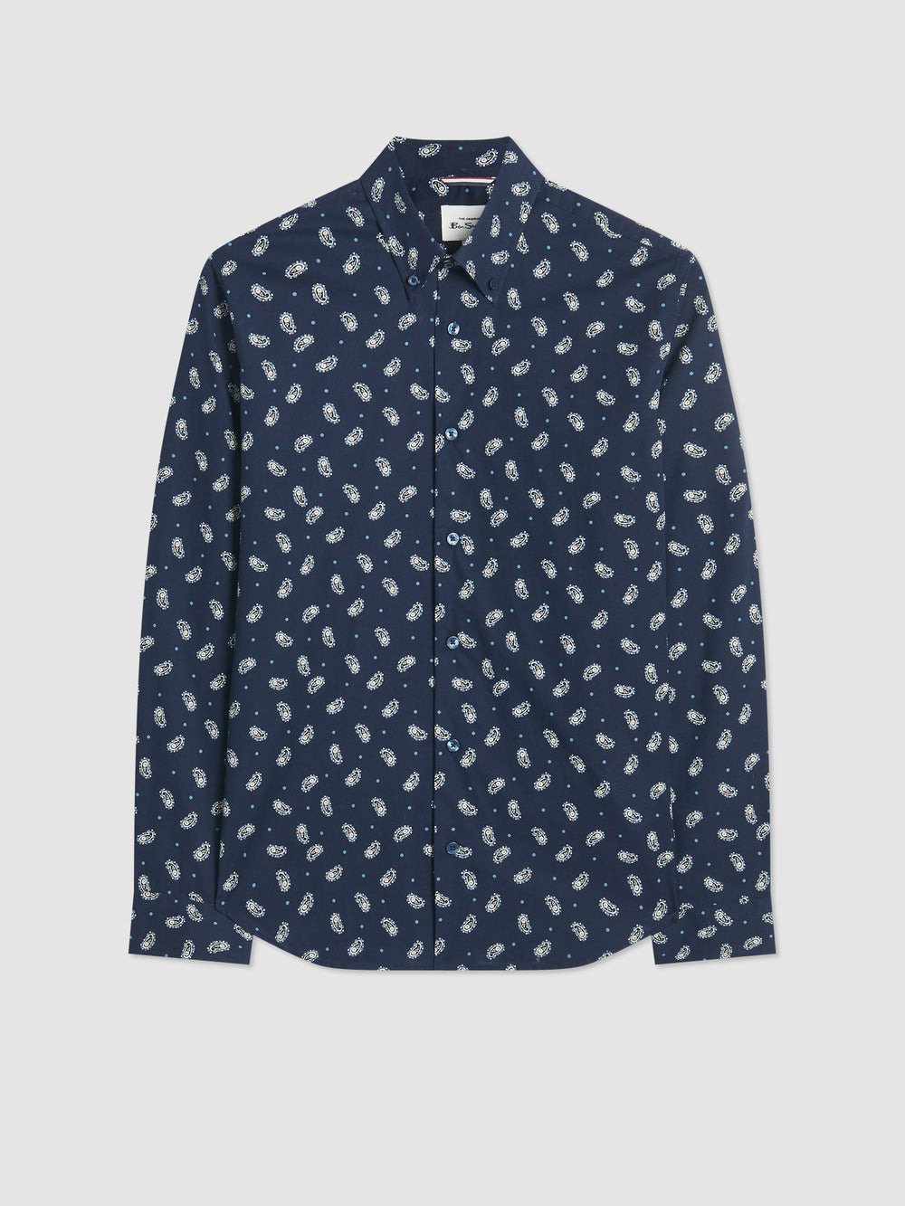 Camisas Ben Sherman Micro Paisley Azul Marino | CVLZNQT-19