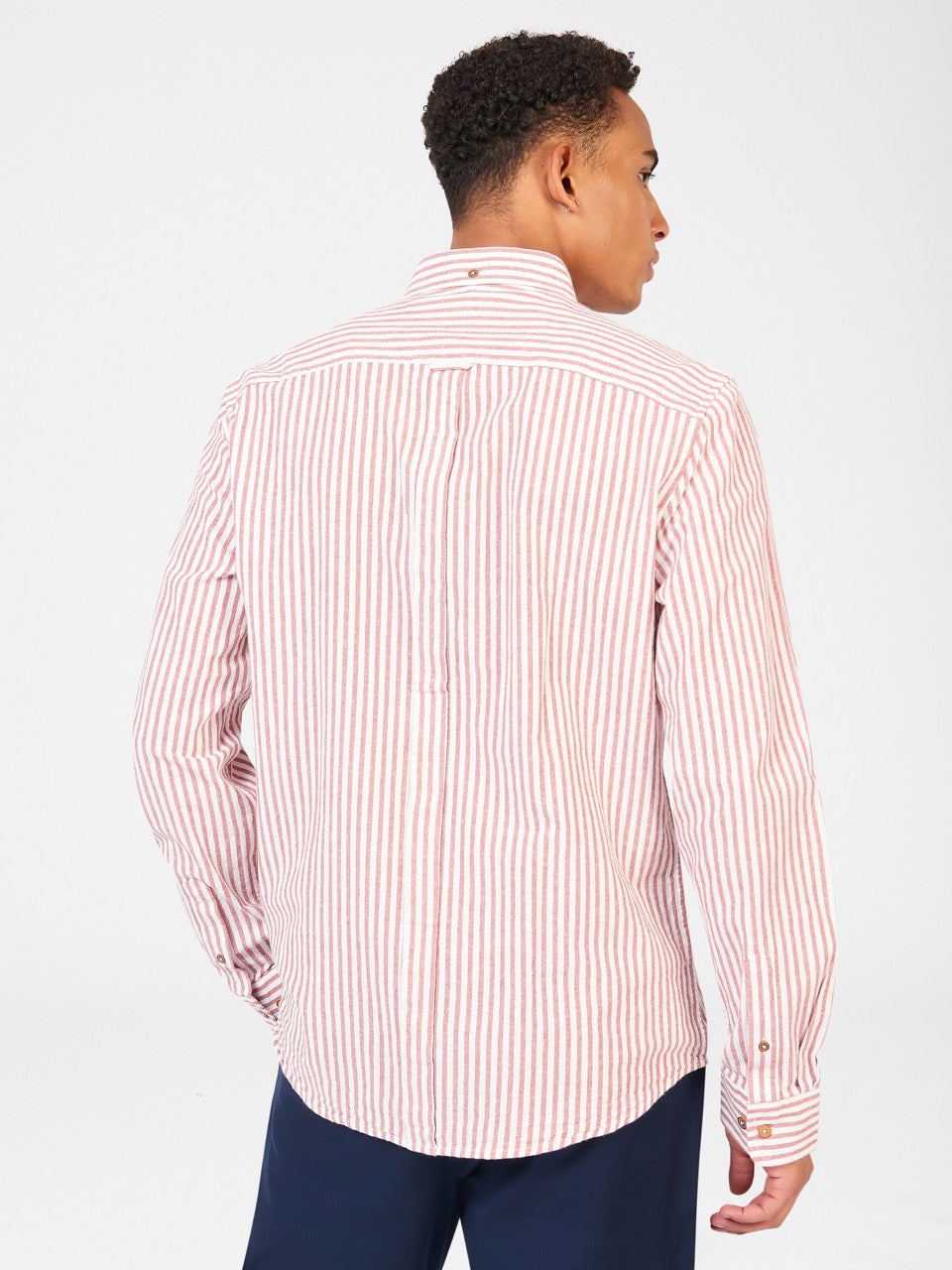 Camisas Ben Sherman Recycled Cotton Oxford Stripe Naranjas | RNHXUVS-62