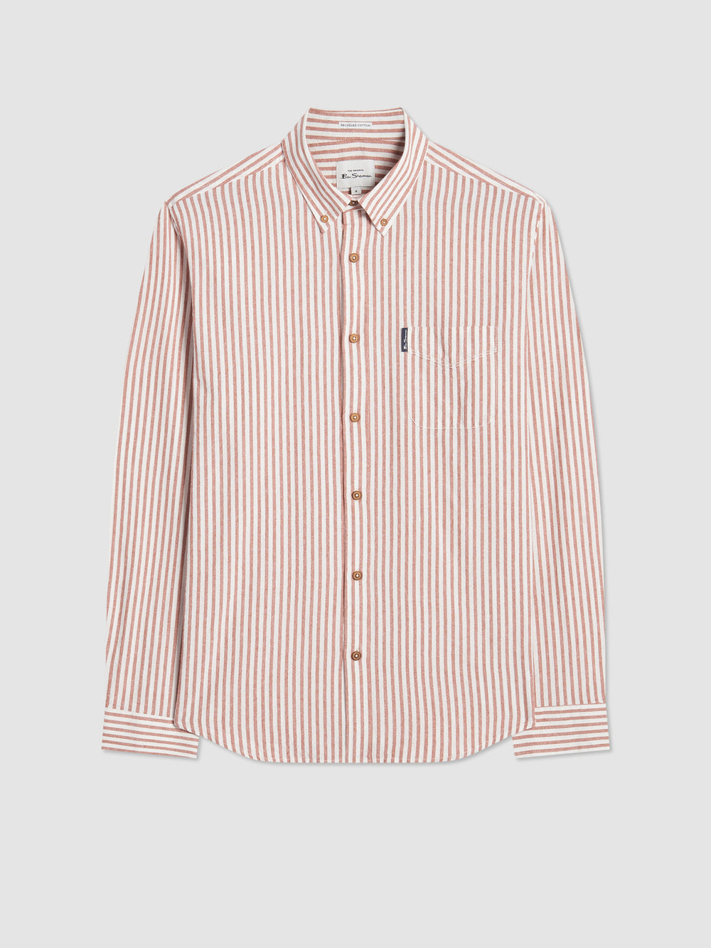 Camisas Ben Sherman Recycled Cotton Oxford Stripe Naranjas | RNHXUVS-62