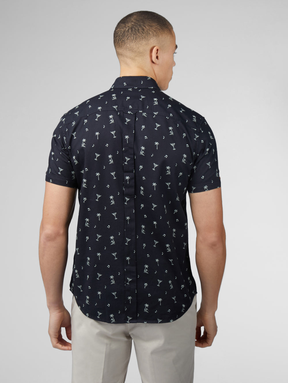 Camisas Ben Sherman Scattered Negras | QTRFACK-95