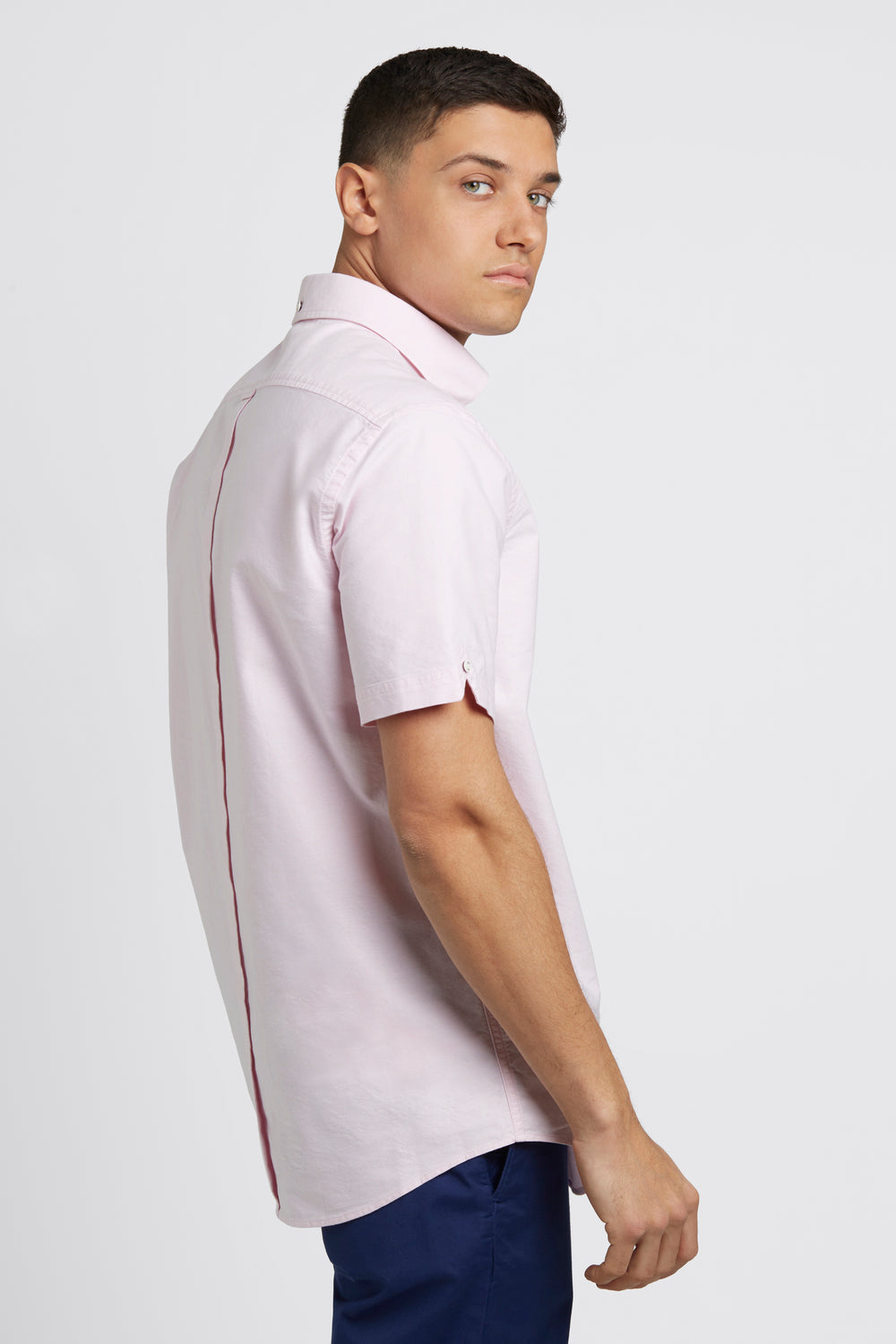 Camisas Ben Sherman Short Sleeve Brighton Oxford Organic Rosas | RWIDAOT-84