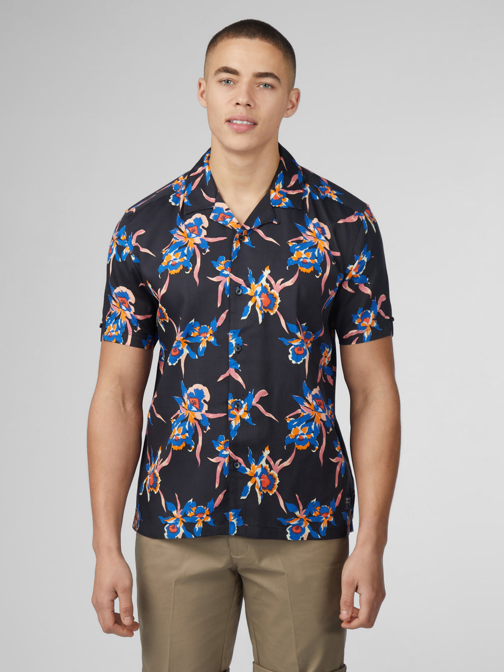 Camisas Ben Sherman Signature Botanical Print Negras | PGEKWIO-38