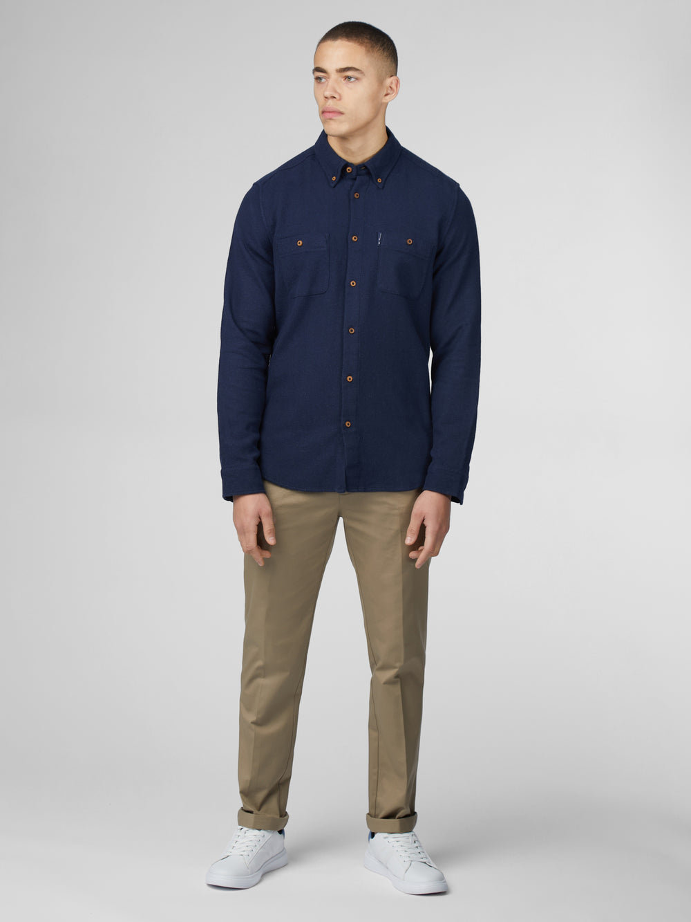 Camisas Ben Sherman Signature Boucle Azul Marino | MNAPRJE-46