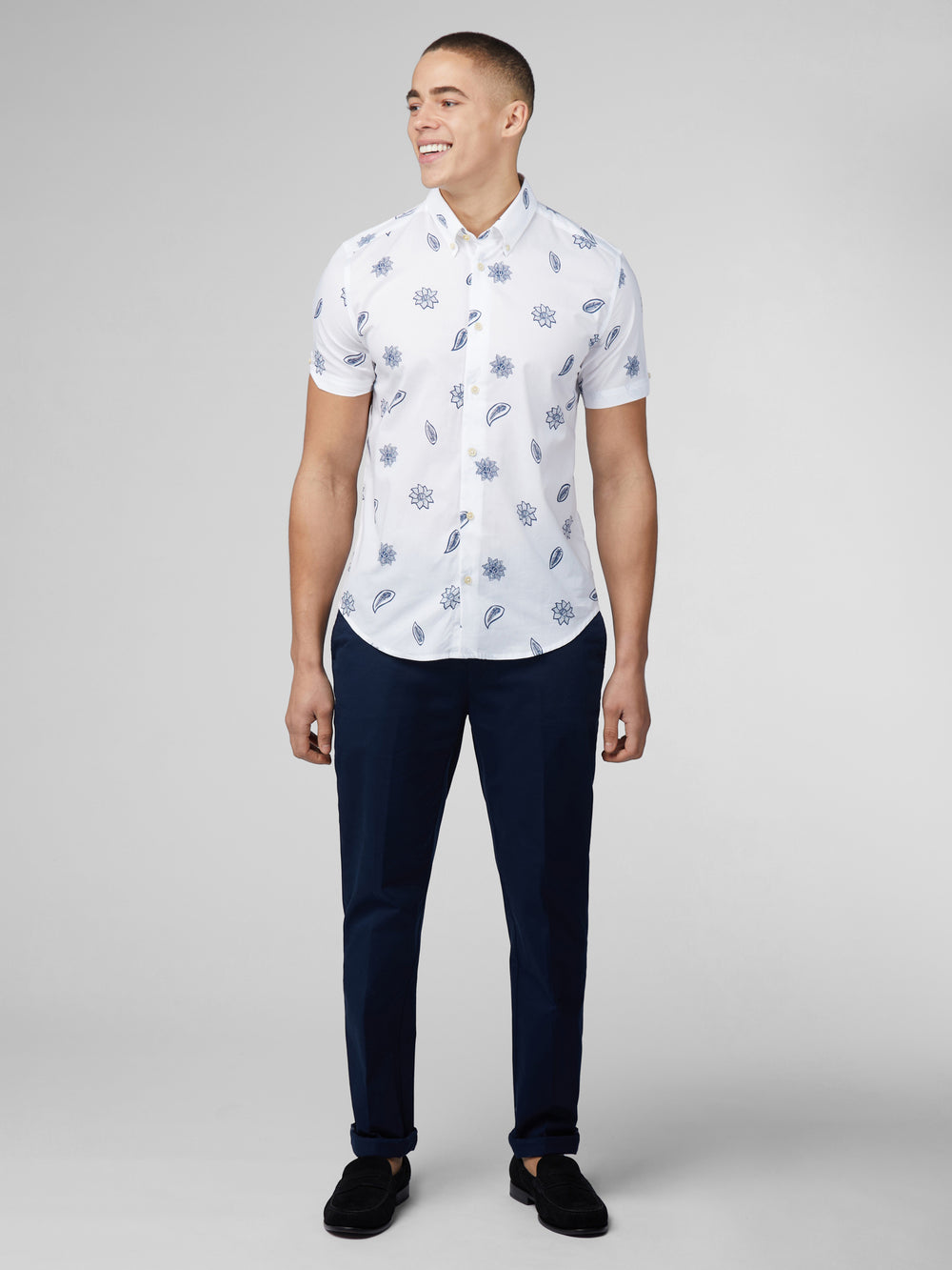 Camisas Ben Sherman Signature Floral Blancas | YJZHEAC-14