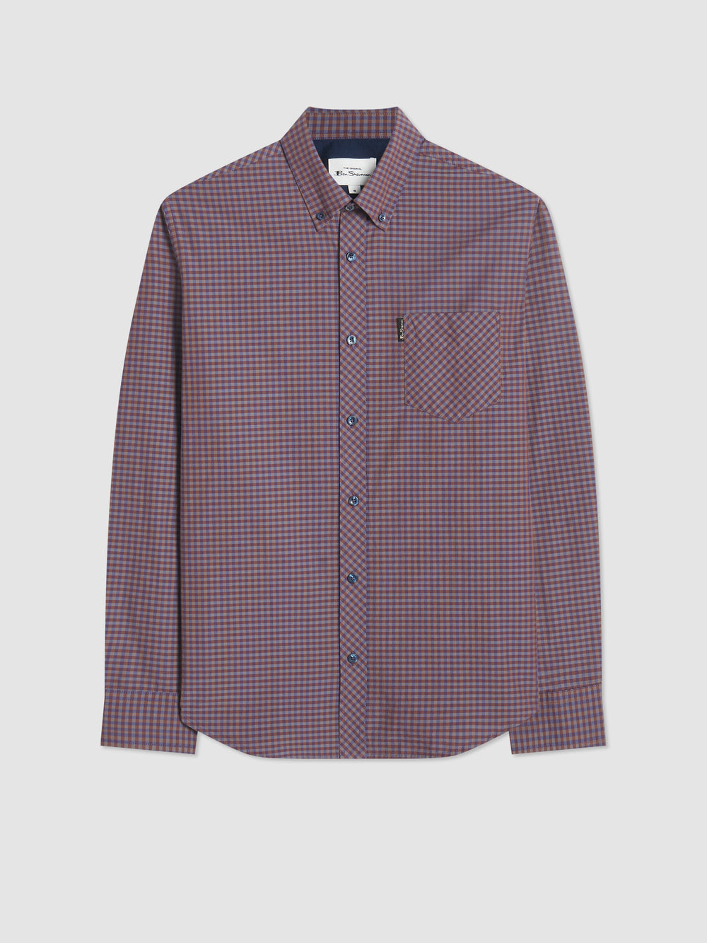 Camisas Ben Sherman Signature Gingham Long-Sleeve Moradas | KANGPZS-76