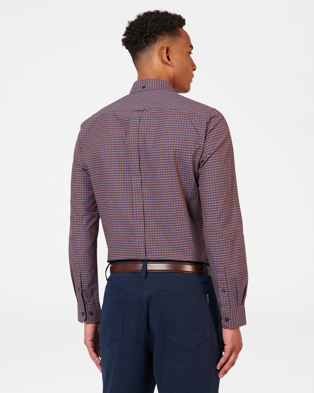 Camisas Ben Sherman Signature Gingham Long-Sleeve Moradas | KANGPZS-76