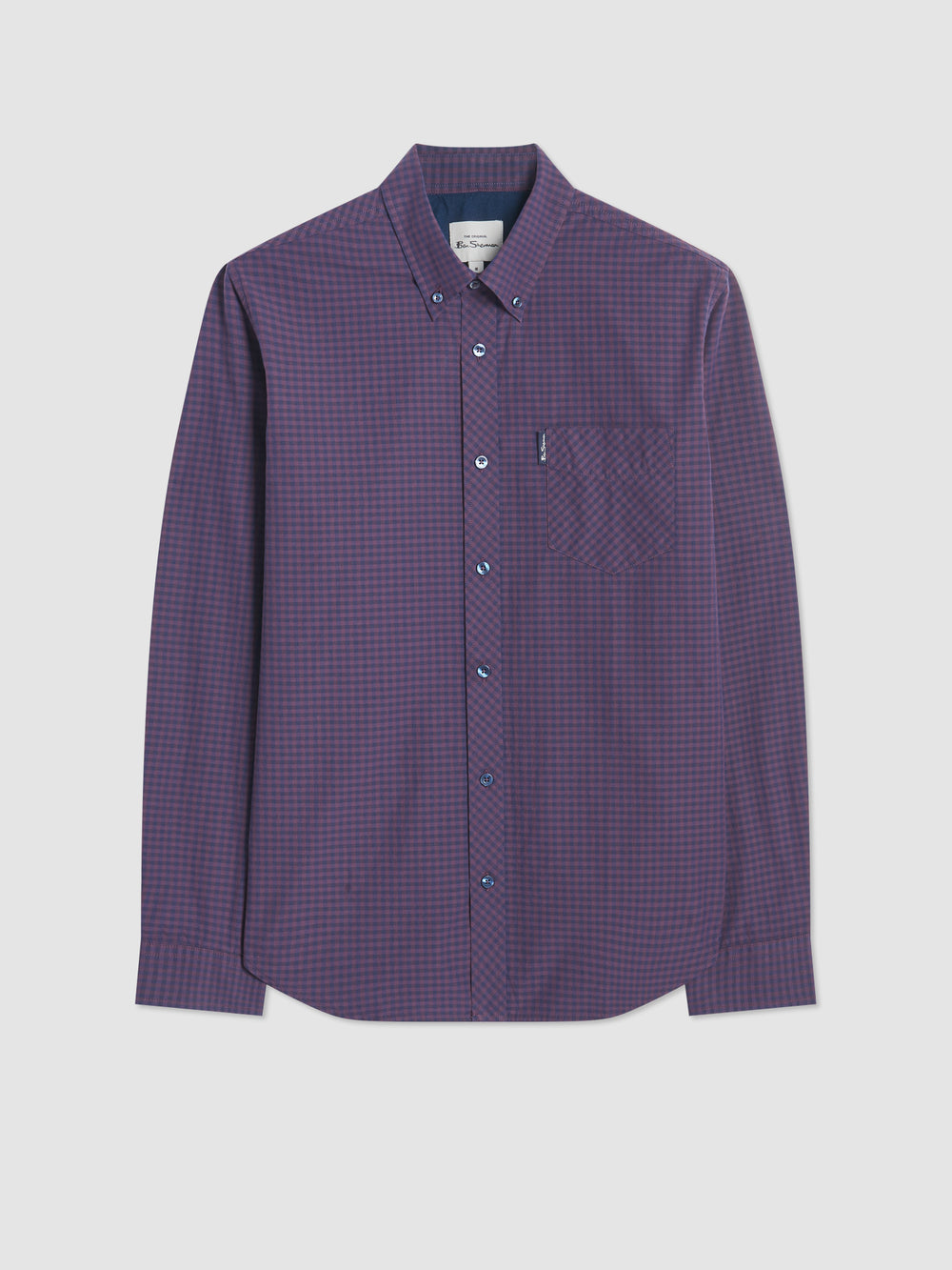 Camisas Ben Sherman Signature Gingham Long-Sleeve Moradas | UOPTBCV-20