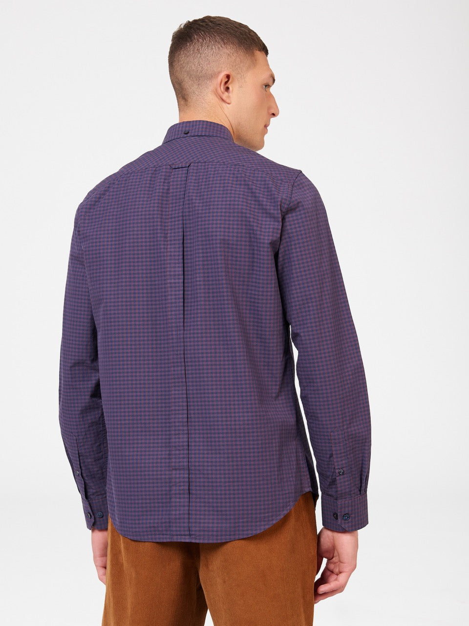 Camisas Ben Sherman Signature Gingham Long-Sleeve Moradas | UOPTBCV-20