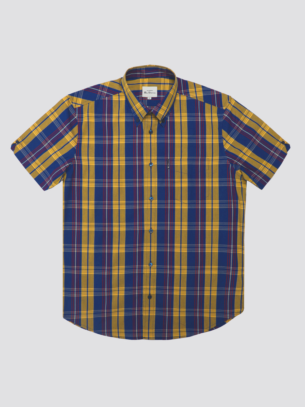 Camisas Ben Sherman Signature Irregular Check Azules | VTZGIOE-93