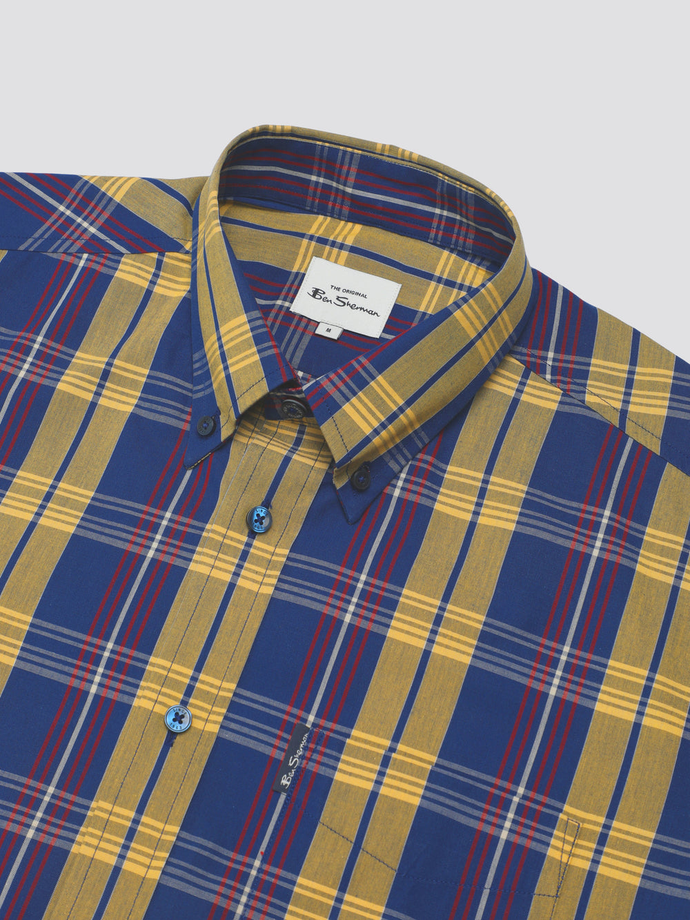 Camisas Ben Sherman Signature Irregular Check Azules | VTZGIOE-93