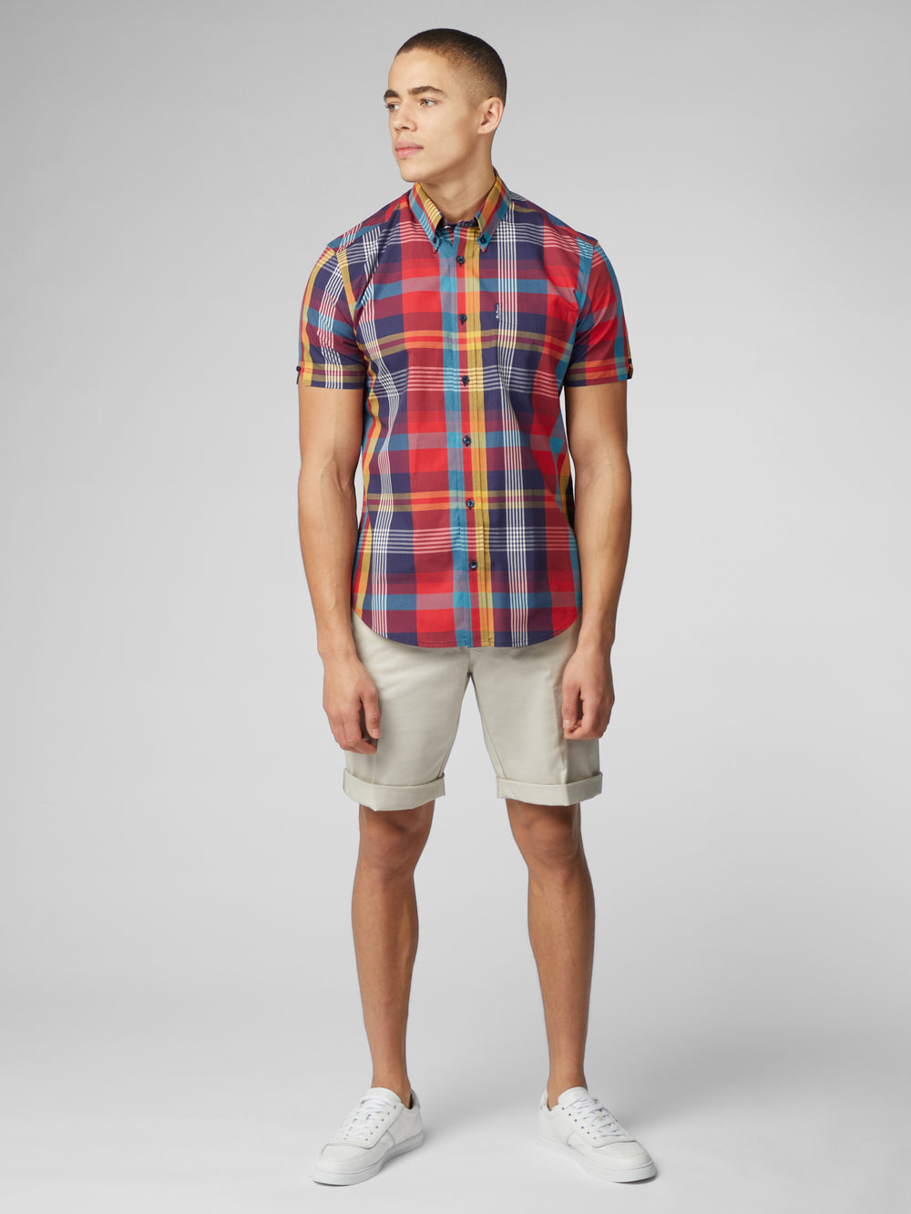 Camisas Ben Sherman Signature Large Madras Check Rojas | MFPNWQO-43