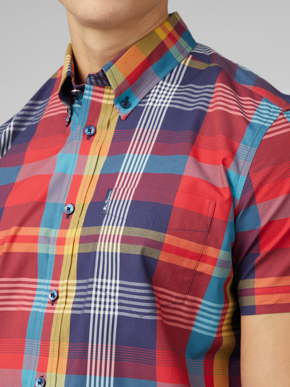 Camisas Ben Sherman Signature Large Madras Check Rojas | MFPNWQO-43