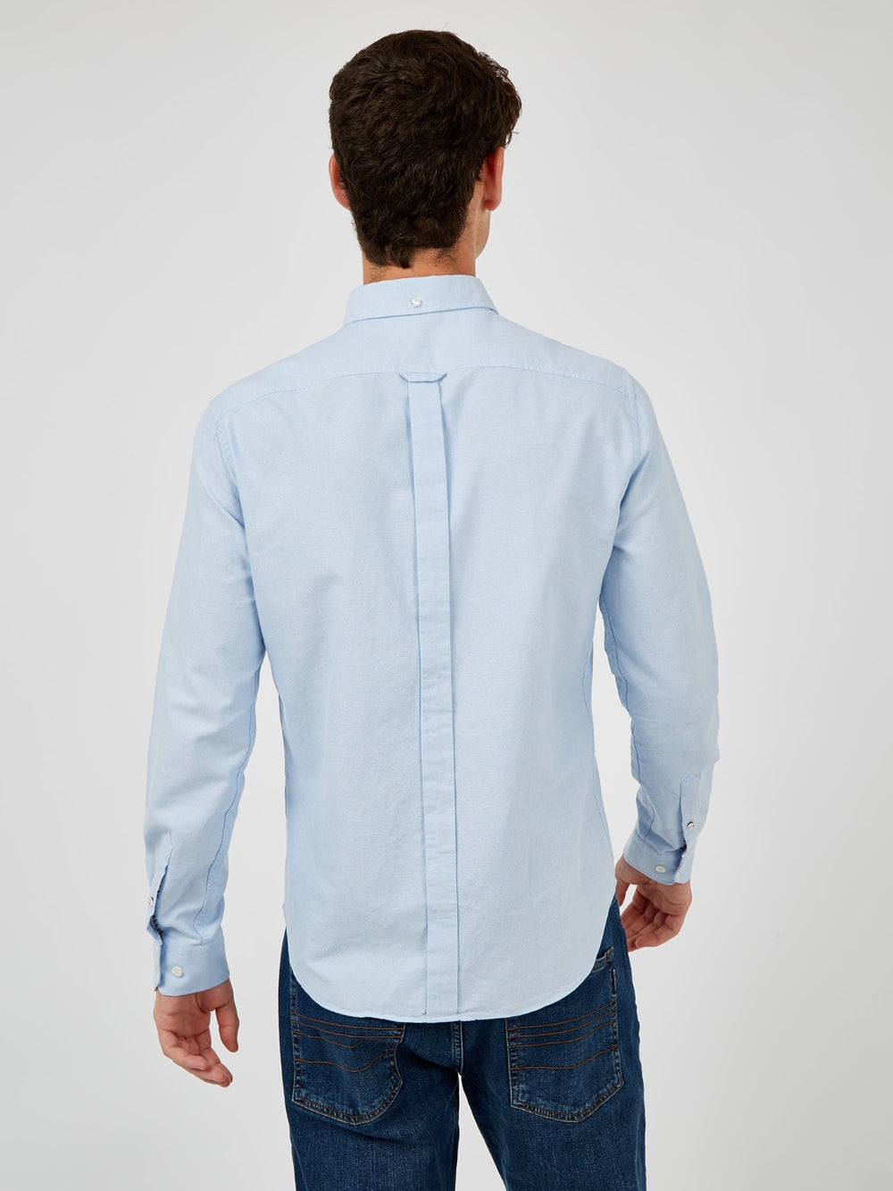 Camisas Ben Sherman Signature Organic Long-Sleeve Oxford Azules | IYFSAHW-80