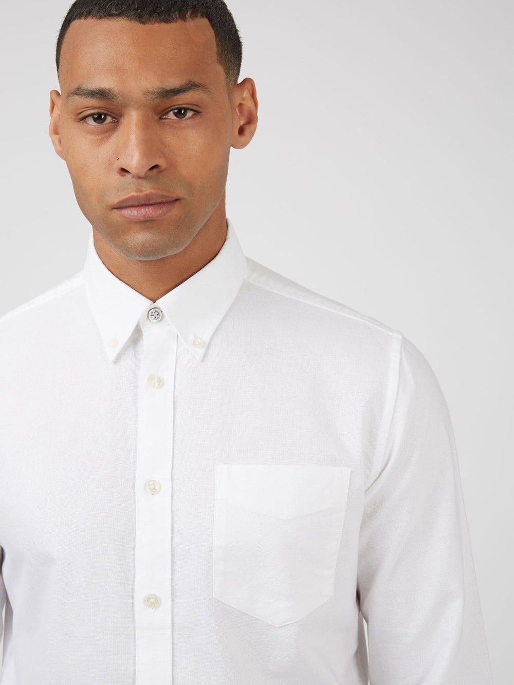 Camisas Ben Sherman Signature Organic Long-Sleeve Oxford Blancas | DQSXRYH-78