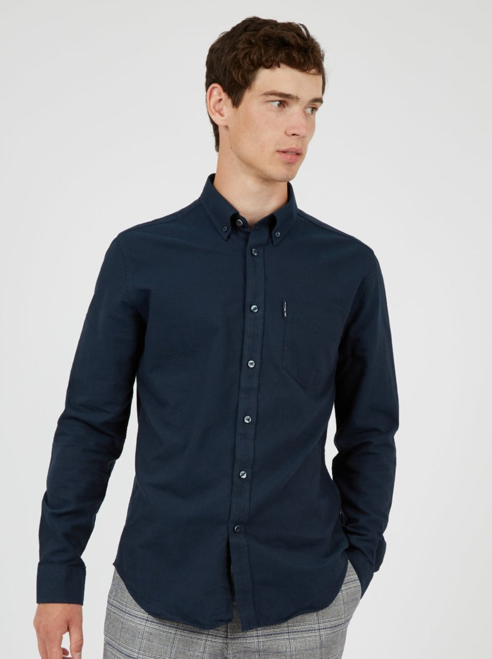 Camisas Ben Sherman Signature Organic Oxford Azul Marino | PUHEFBN-32