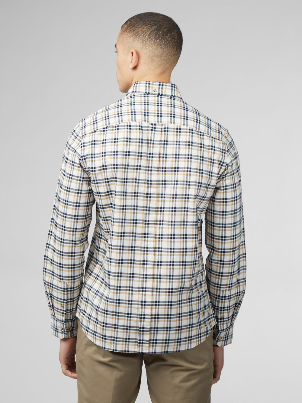 Camisas Ben Sherman Signature Oxford Check Blancas | XHDOMQZ-08