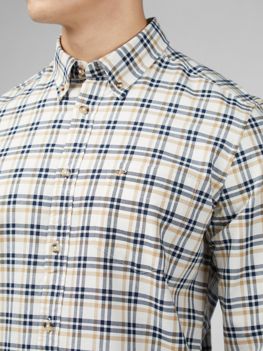 Camisas Ben Sherman Signature Oxford Check Blancas | XHDOMQZ-08