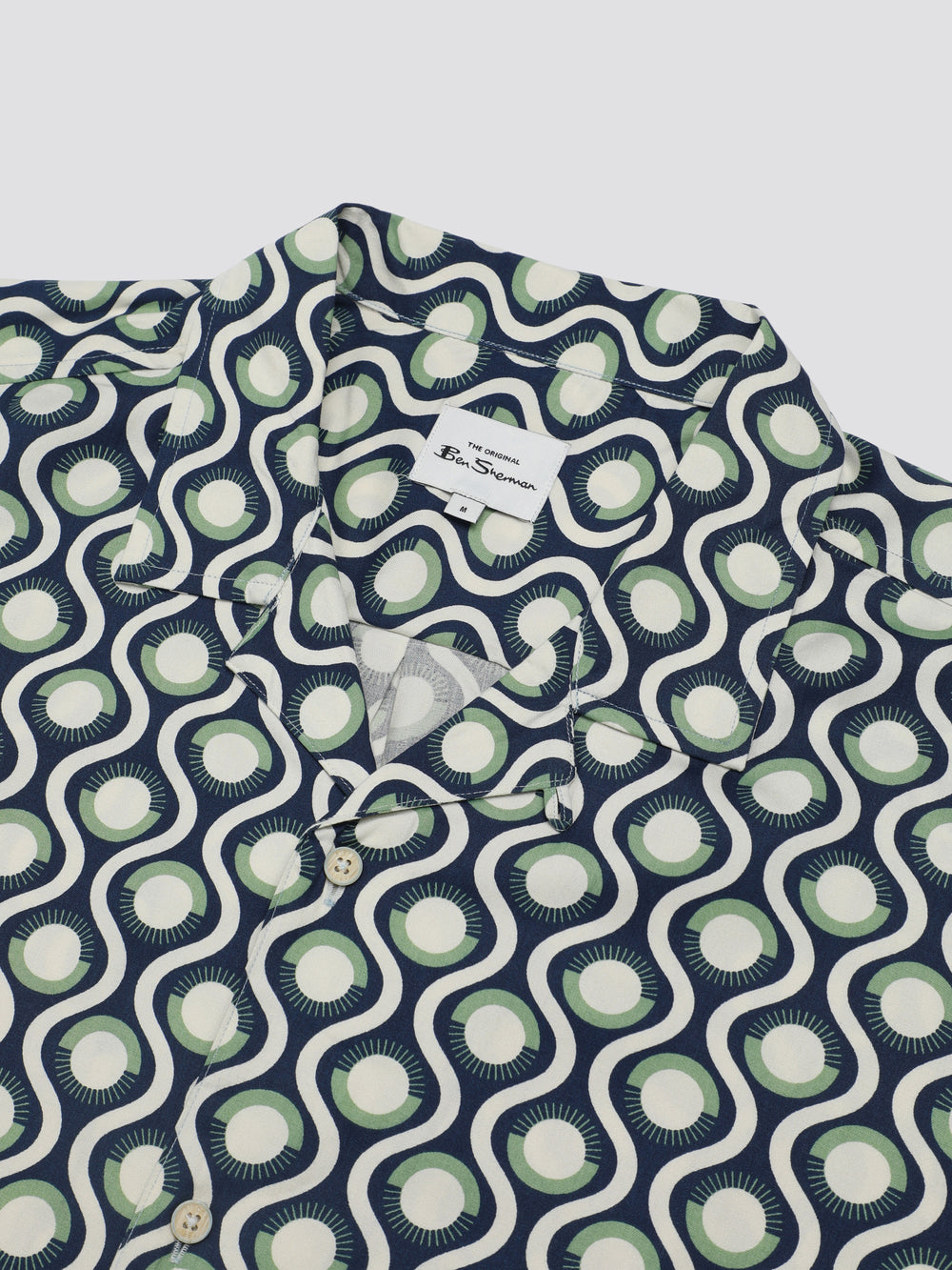 Camisas Ben Sherman Signature Retro Geo Verde | GSMIDJP-13