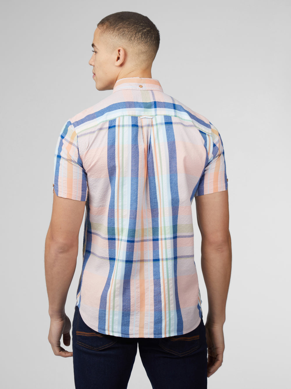 Camisas Ben Sherman Signature Seersucker Check Rosas | ALWVHPT-93