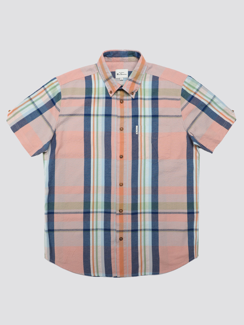 Camisas Ben Sherman Signature Seersucker Check Rosas | ALWVHPT-93