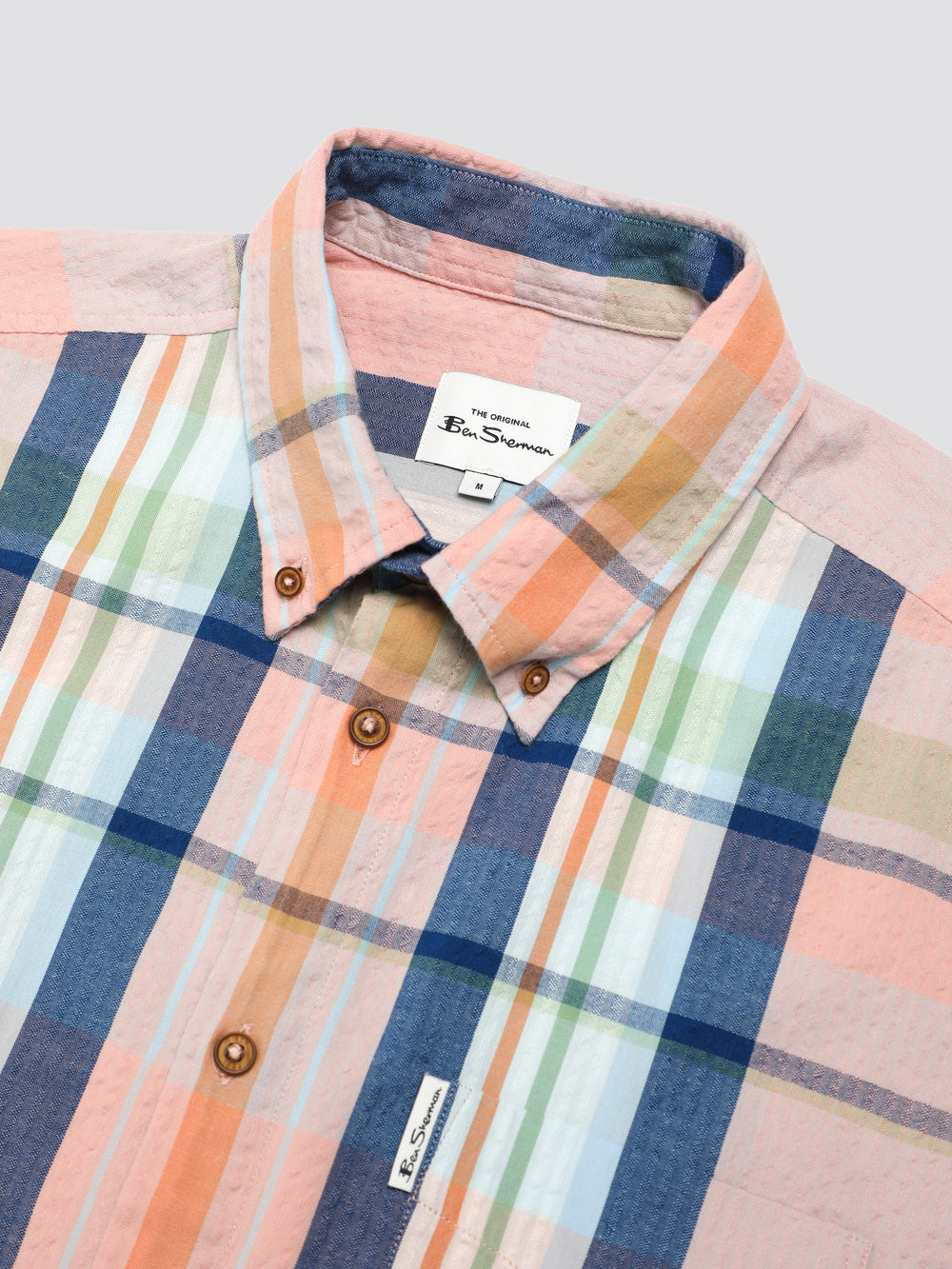 Camisas Ben Sherman Signature Seersucker Check Rosas | ALWVHPT-93