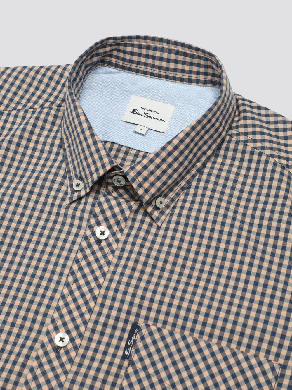 Camisas Ben Sherman Signature Short Sleeve Gingham Cobra Naranjas | UGRVZBQ-17