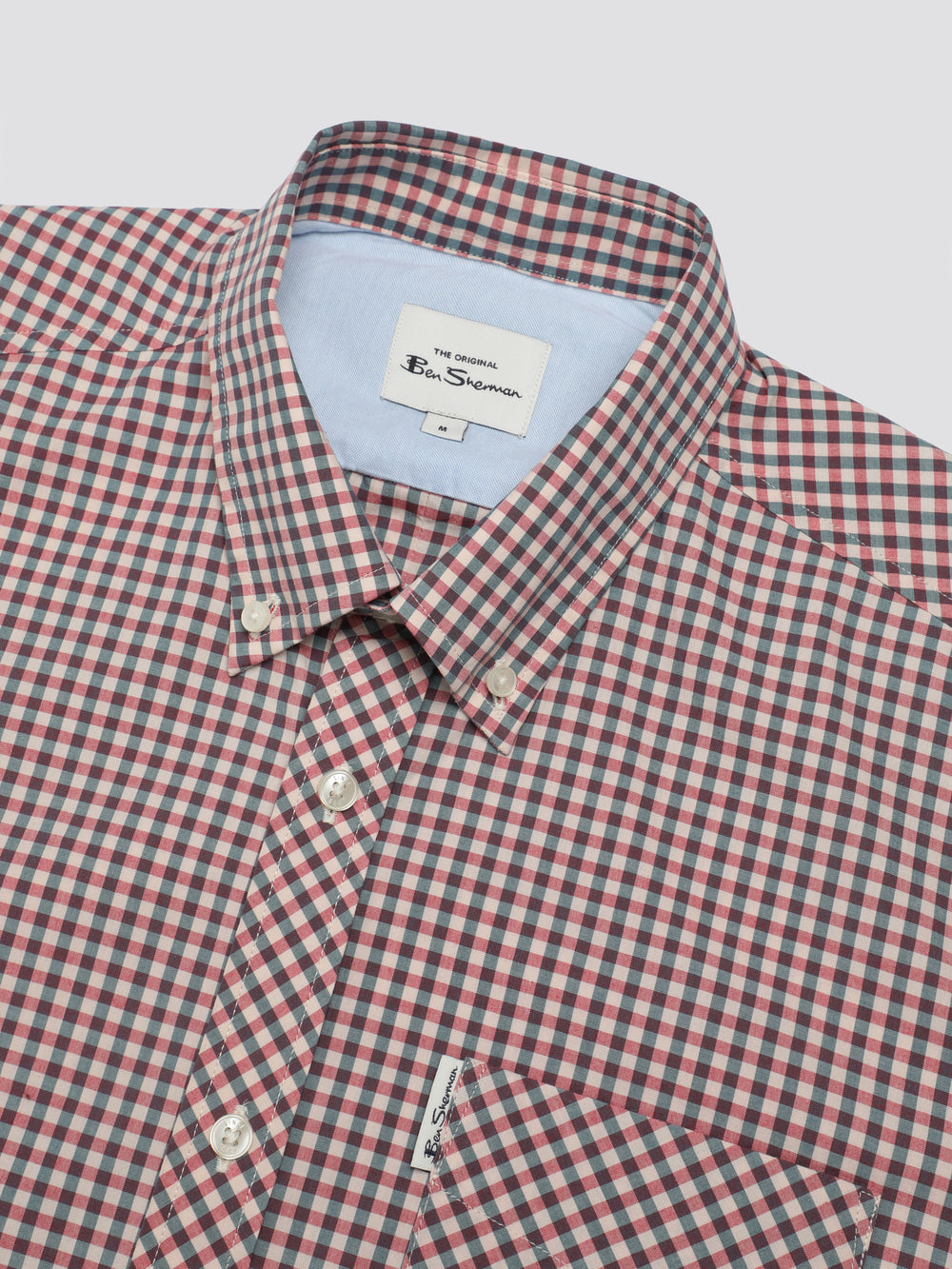 Camisas Ben Sherman Signature Short Sleeve Gingham Rojas Blancas | SDCRUEI-30