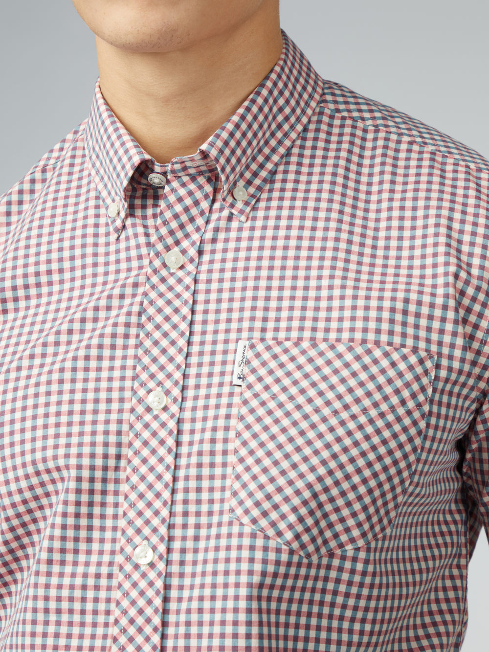 Camisas Ben Sherman Signature Short Sleeve Gingham Rojas Blancas | SDCRUEI-30