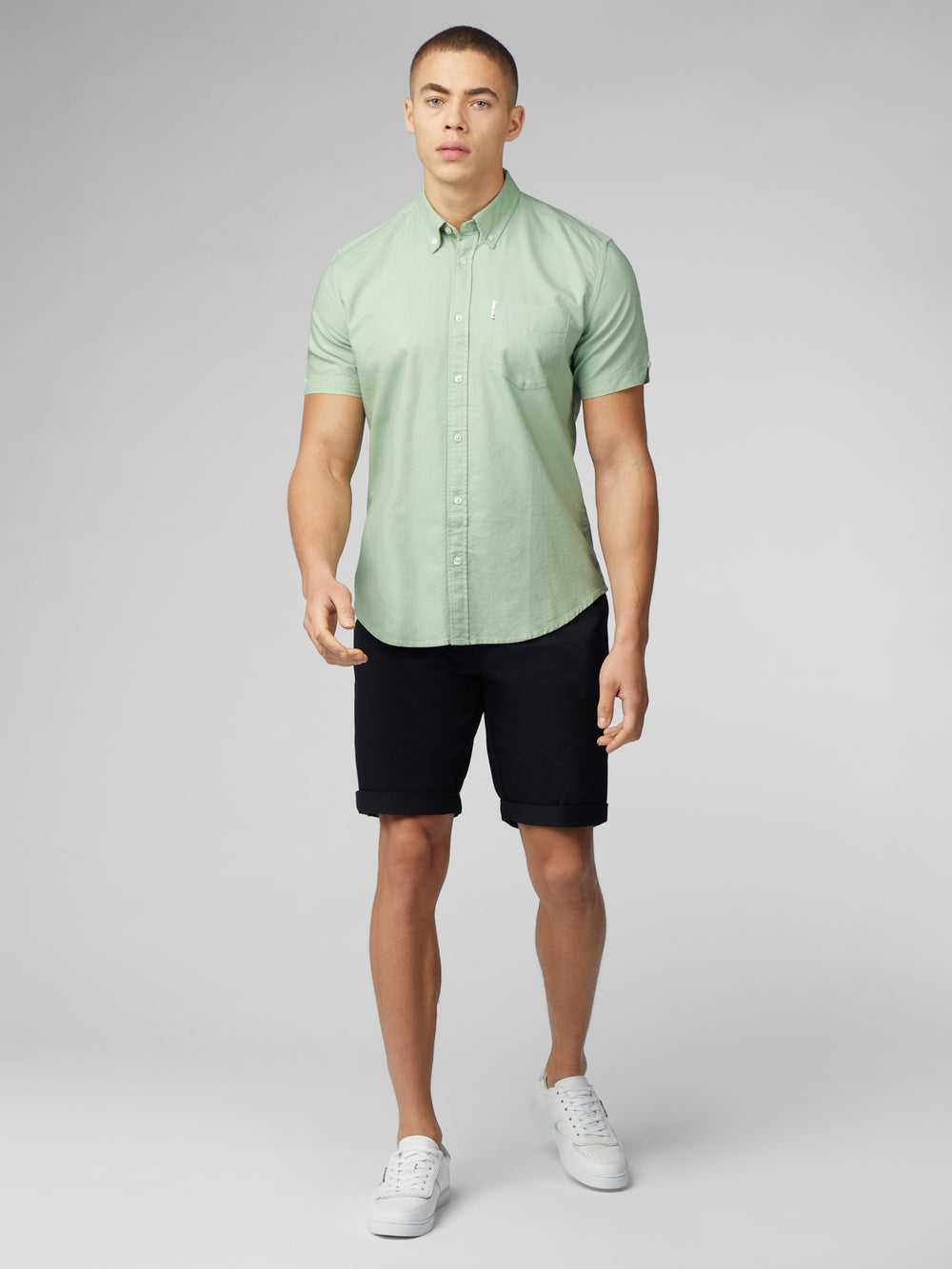 Camisas Ben Sherman Signature Short Sleeve Oxford Verde | MGJFXEW-87