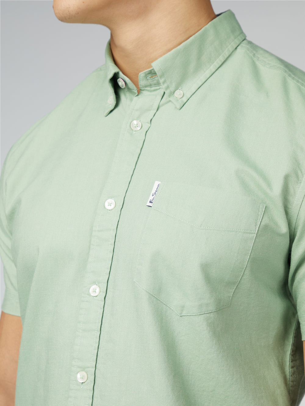 Camisas Ben Sherman Signature Short Sleeve Oxford Verde | MGJFXEW-87