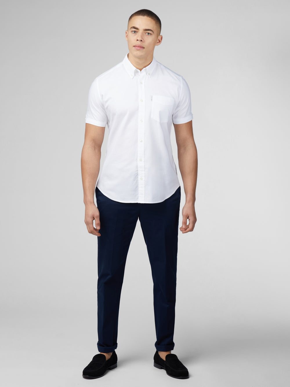 Camisas Ben Sherman Signature Short Sleeve Oxford Blancas | WCXYQNS-64