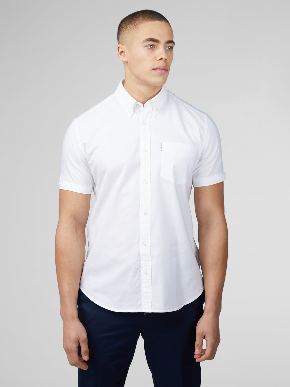 Camisas Ben Sherman Signature Short Sleeve Oxford Blancas | WCXYQNS-64