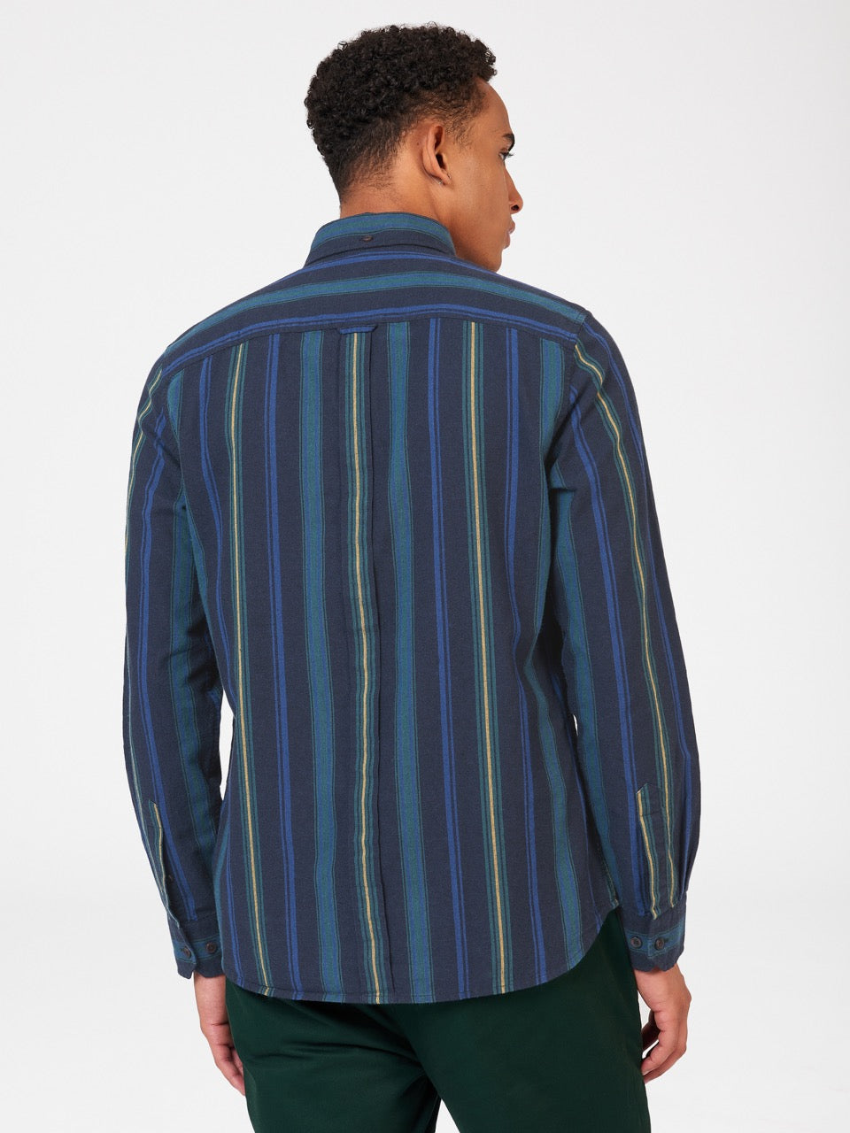 Camisas Ben Sherman Signature Striped Oxford Verde | MAHTCVQ-02