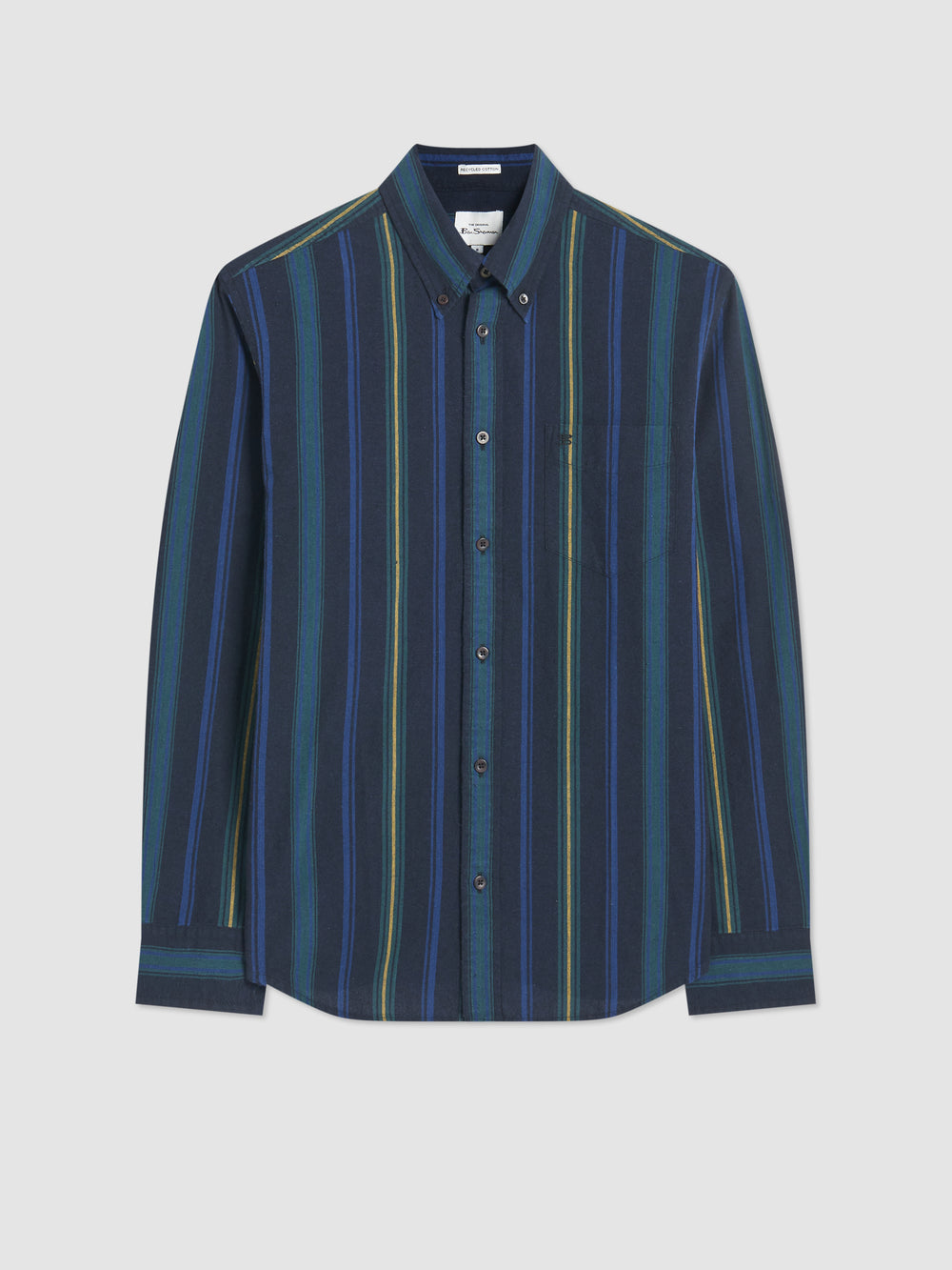 Camisas Ben Sherman Signature Striped Oxford Verde | MAHTCVQ-02