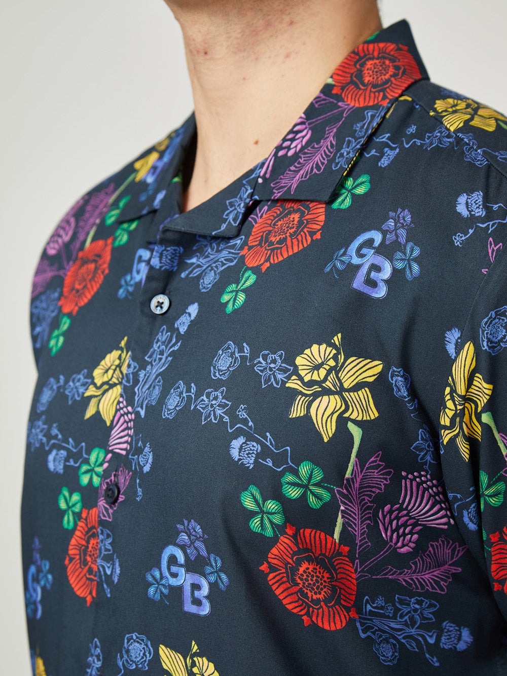 Camisas Ben Sherman Team GB Floral Azul Marino | QTMBSCU-38