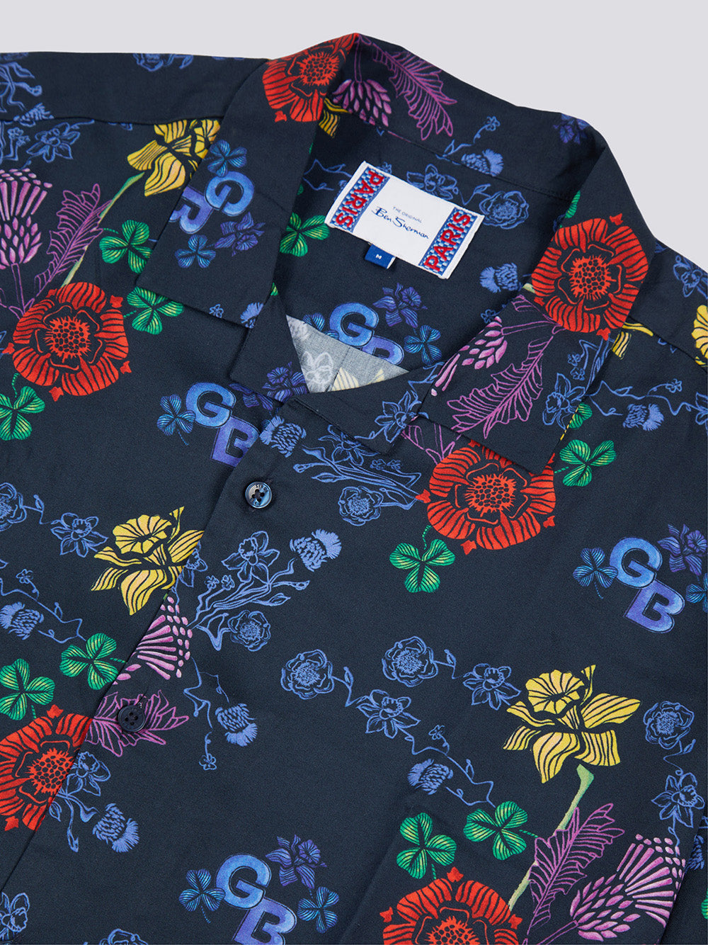 Camisas Ben Sherman Team GB Floral Azul Marino | QTMBSCU-38