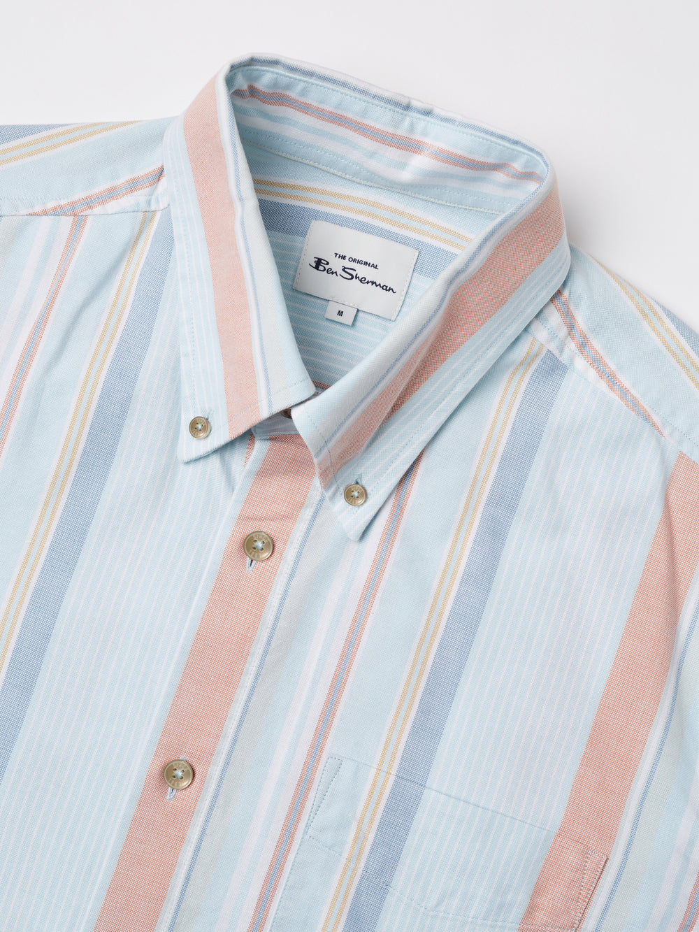 Camisas Ben Sherman The Oxford Ivy Stripe Long-Sleeve Azules | UJYTDNF-25