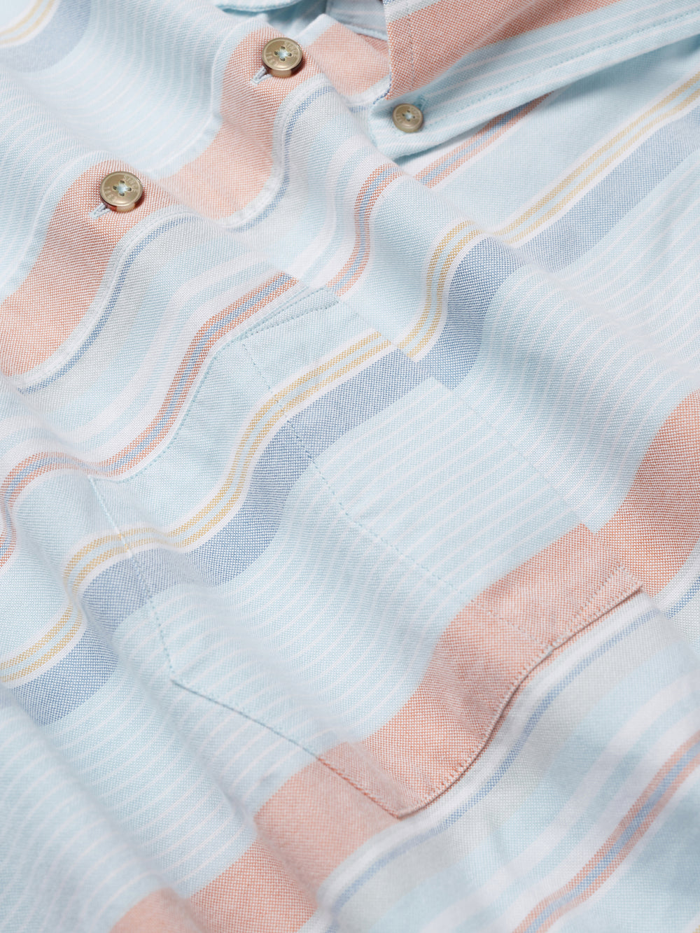 Camisas Ben Sherman The Oxford Ivy Stripe Long-Sleeve Azules | UJYTDNF-25