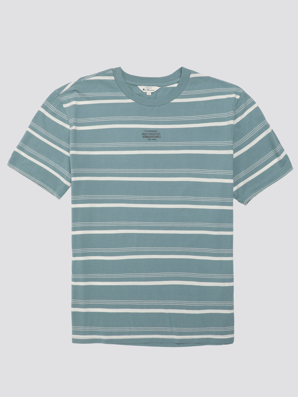 Camiseta Ben Sherman Fine Stripe Azules | OJFNZTH-19