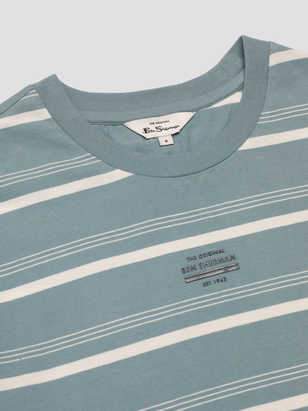 Camiseta Ben Sherman Fine Stripe Azules | OJFNZTH-19