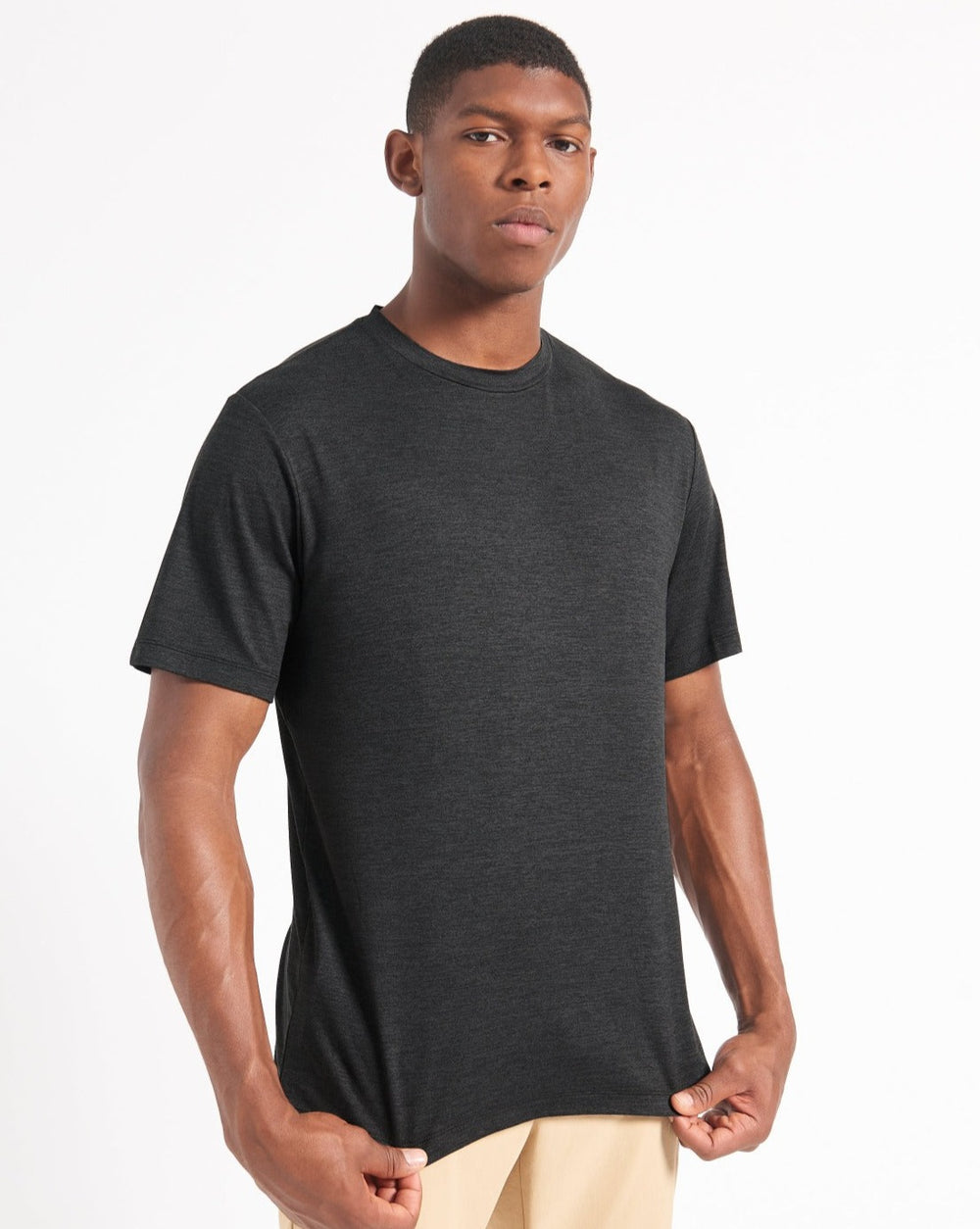 Camiseta Ben Sherman Performance Stretch Marl Negras | XTGOPZY-98