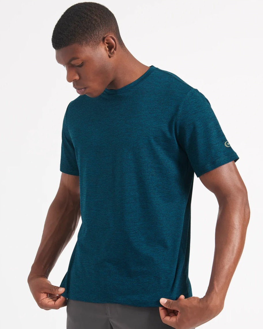 Camiseta Ben Sherman Performance Stretch Marl Heather Azul Marino | DQFBKVC-47