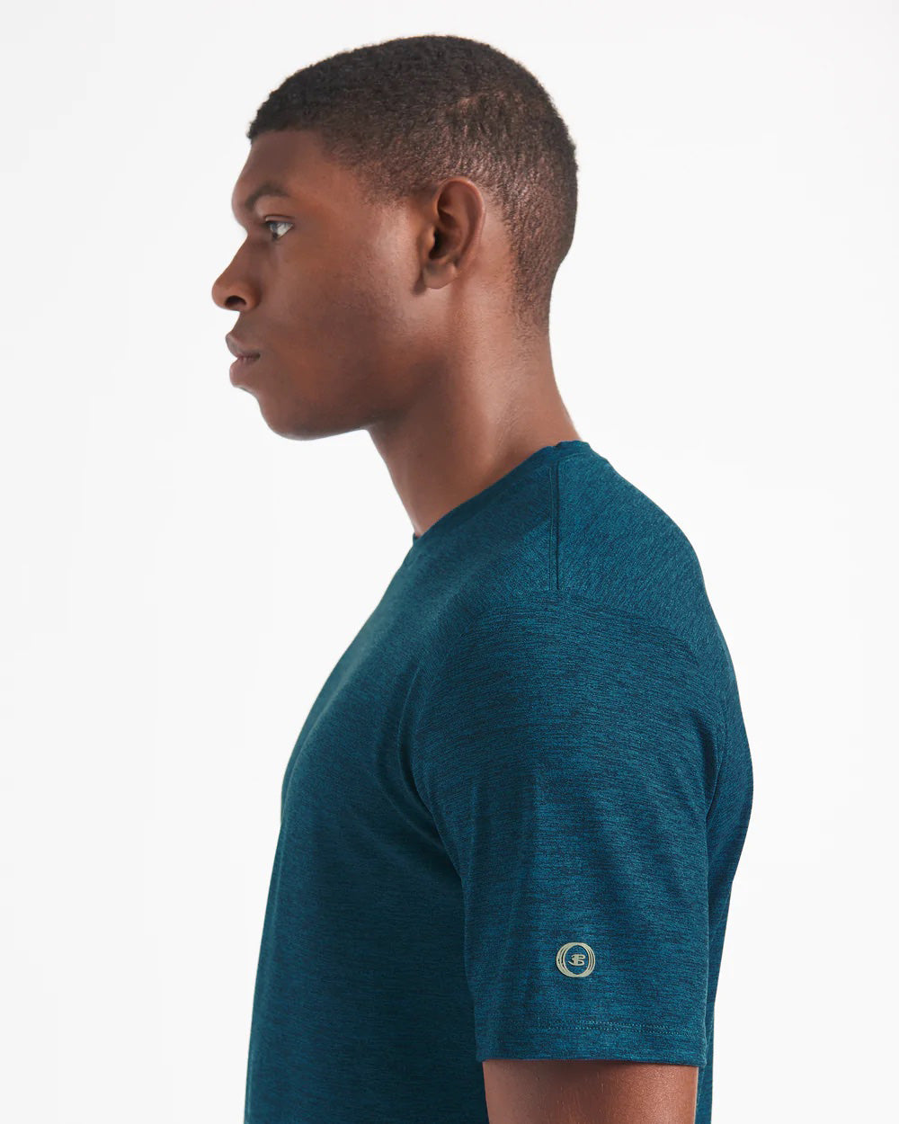 Camiseta Ben Sherman Performance Stretch Marl Heather Azul Marino | DQFBKVC-47