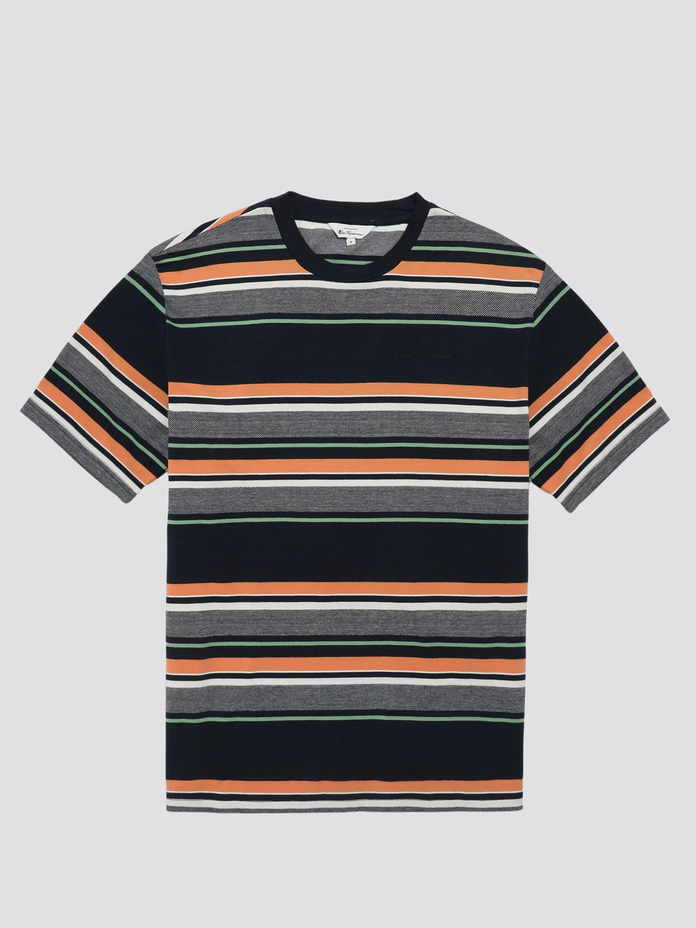 Camiseta Ben Sherman Signature Engineered Stripe Azul Marino | QHCKSDV-48