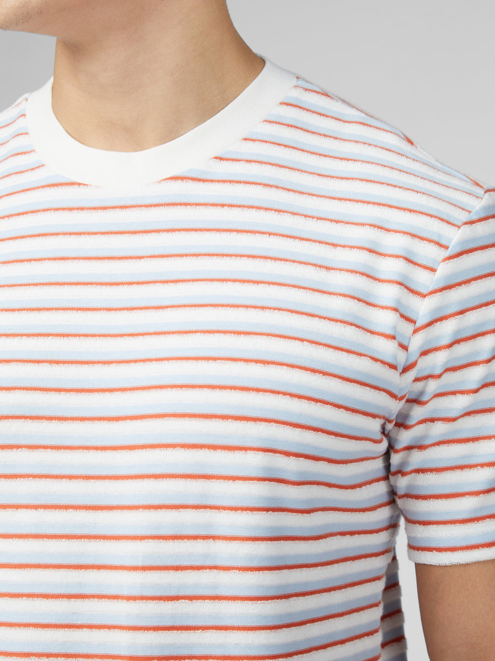 Camiseta Ben Sherman Signature Loopback Stripe Azules | JBSLETD-59