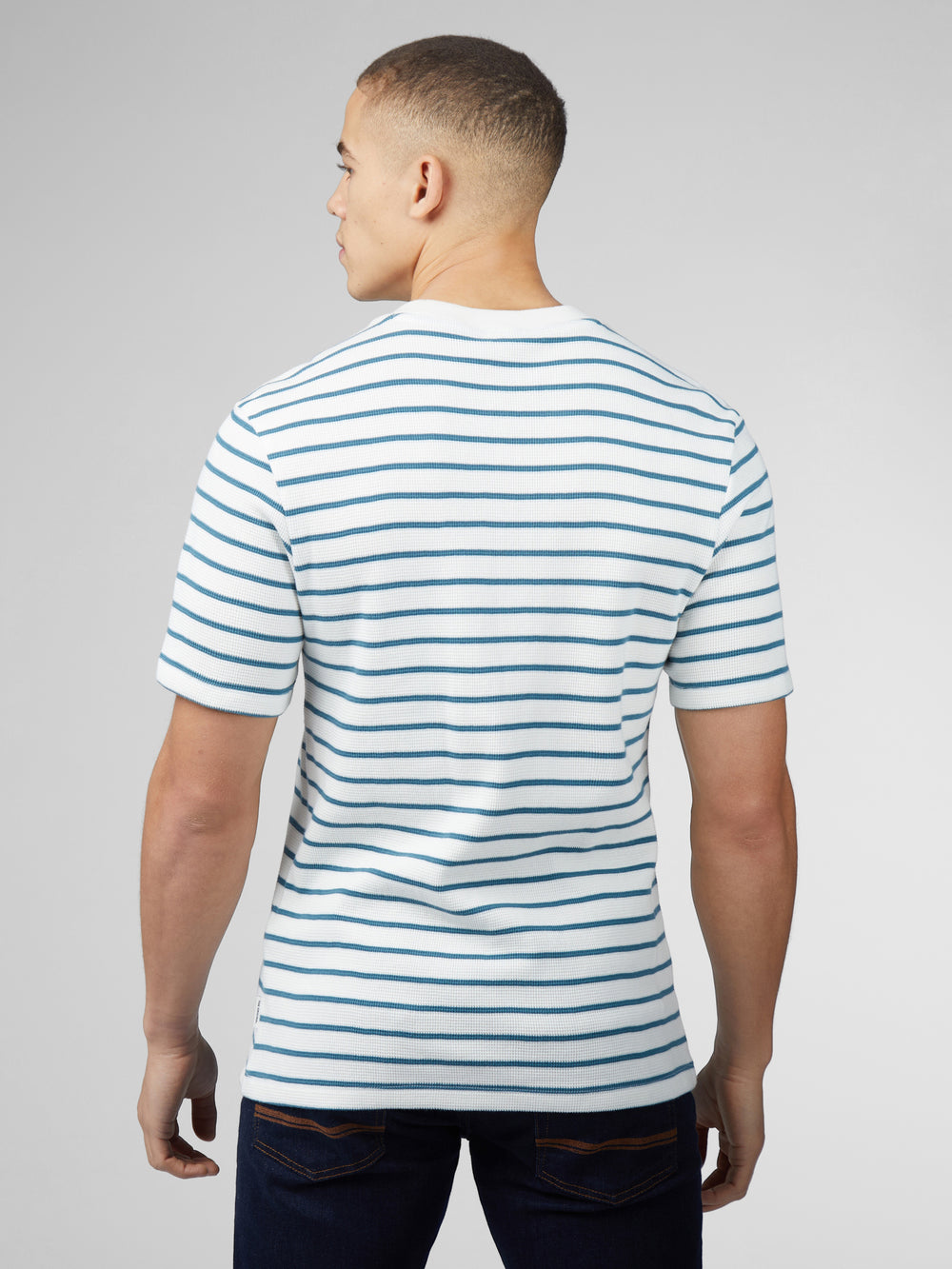 Camiseta Ben Sherman Signature Waffle Stripe Blancas | ZSHDTCM-19