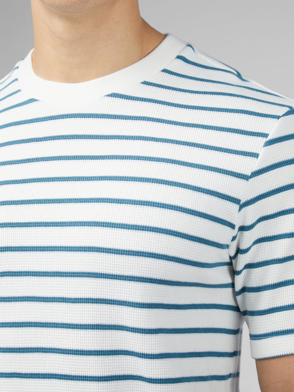 Camiseta Ben Sherman Signature Waffle Stripe Blancas | ZSHDTCM-19