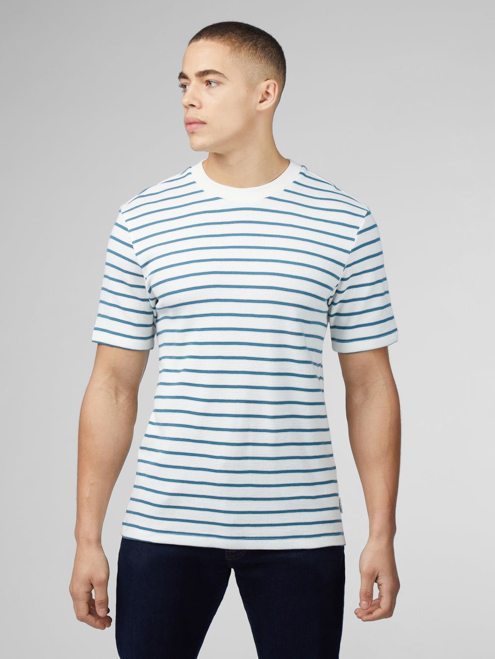 Camiseta Ben Sherman Signature Waffle Stripe Blancas | ZSHDTCM-19