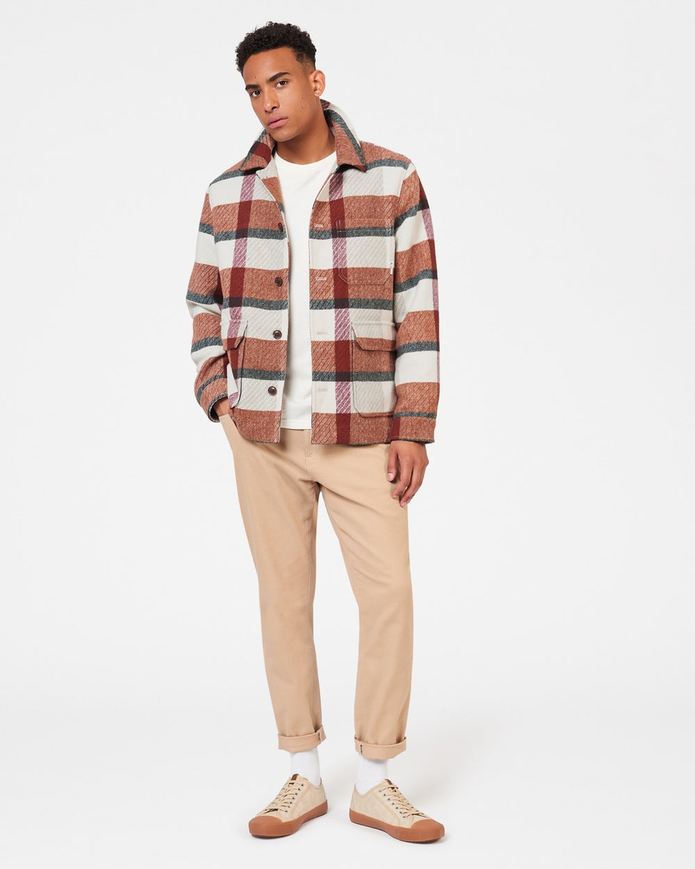 Chaquetas Ben Sherman Plaid Naranjas | RTQAIFJ-23